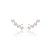 Brinco ear cuff pérola shell banho de ródio branco - Imagem 1