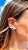 Brinco ear cuff pérola shell banho de ródio branco - Imagem 2