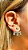 Brinco Ear Jacket Cristal Esmeralda Gota - Imagem 2