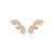 Brinco Ear Cuff com Zircônia Branca e 3 Pétalas - Imagem 1