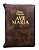 Livro Biblia Ave Maria de Bolso com Zipper: Ziper - Marrom - Imagem 1