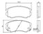 PASTILHA DE FREIO DIANT HYUNDAI TUCSON 04> SPORTAGE - Imagem 1