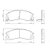 PASTILHA DE FREIO DIANT MITSUBISHI OUTLANDER PAJERO L200 LANCER - Imagem 1