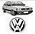 ***EMBLEMA (VW) VW GOL/ VOYAGE/ PARATI/ SAVEIRO GI 91/95 SANTANA/ QUANTUM 91/97 CROMADO COM FUNDO PRETO (GRADE) MARCON 400 - Imagem 1