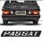 *** EMBLEMA (PASSAT) VW PASSAT 74/83 CROMADO COM FUNDO PRETO (REGUA) MARCON 334. - Imagem 1