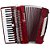 Acordeon 80 Baixos 37 Teclas TA 8009 Vermelho Thommasi - Imagem 1