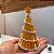 1 Mini árvore de Natal Dourada para decoração natalina 11cm Impressa em 3D Presente Decoração Natal - Imagem 2