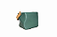 VASO QUADRADO VERDE COM ALÇA DE COURO 1UN - Imagem 1