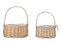 CESTA C/ALCA JUTA 25cm  JOGO C/2 UNIDADES - Imagem 1