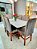 CONJUNTO DE JANTAR MARK 160X090 OFF WHITE - 6 CADEIRAS CANELA CINZA MODELO 18 - Imagem 2