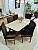 CONJUNTO DE JANTAR MARK 160X090 OFF WHITE - 6 CADEIRAS CANELA MARROM MODELO 18 - Imagem 3