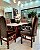 CONJUNTO DE JANTAR MARK 160X090 OFF WHITE - 6 CADEIRAS TABACO MARROM MODELO 18 - Imagem 9