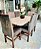 CONJUNTO DE JANTAR MARK 160X090 OFF WHITE - 6 CADEIRAS TABACO CINZA MODELO 18 - Imagem 1