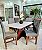 CONJUNTO DE JANTAR MARK 160X090 OFF WHITE - 6 CADEIRAS TABACO CINZA MODELO 18 - Imagem 2