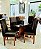 CONJUNTO DE JANTAR MARK 160X090 BLACK - 6 CADEIRAS CANELA MARROM MODELO 18 - Imagem 4