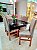 CONJUNTO DE JANTAR MARK 160X090 BLACK - 6 CADEIRAS CANELA CINZA MODELO 18 - Imagem 7
