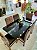 CONJUNTO DE JANTAR MARK 160X090 BLACK - 6 CADEIRAS TABACO MARROM MODELO 18 - Imagem 1