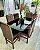 CONJUNTO DE JANTAR MARK 160X090 BLACK - 6 CADEIRAS TABACO MARROM MODELO 18 - Imagem 4