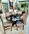 CONJUNTO DE JANTAR MARK 160X090 BLACK - 6 CADEIRAS TABACO CINZA MODELO 18 - Imagem 3