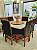CONJUNTO DE JANTAR MARK 130X130 OFF WHITE - 6 CADEIRAS CANELA MARROM MODELO 18 - Imagem 2