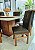 CONJUNTO DE JANTAR MARK 130X130 OFF WHITE - 6 CADEIRAS CANELA MARROM MODELO 18 - Imagem 5