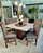 CONJUNTO DE JANTAR MARK 130X130 OFF WHITE - 6 CADEIRAS TABACO CINZA MODELO 18 - Imagem 3