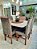 CONJUNTO DE JANTAR MARK 130X130 OFF WHITE - 6 CADEIRAS TABACO CINZA MODELO 18 - Imagem 4