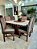 CONJUNTO DE JANTAR MARK 130X130 OFF WHITE - 6 CADEIRAS TABACO CINZA MODELO 18 - Imagem 5