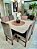 CONJUNTO DE JANTAR MARK 130X130 OFF WHITE - 6 CADEIRAS TABACO CINZA MODELO 18 - Imagem 6
