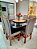 CONJUNTO DE JANTAR MARK 130X130 BLACK - 6 CADEIRAS CANELA CINZA MODELO 18 - Imagem 2