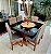 CONJUNTO DE JANTAR MARK 130X130 BLACK - 6 CADEIRAS CANELA CINZA MODELO 18 - Imagem 3