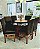 CONJUNTO DE JANTAR MARK 130X130 BLACK - 6 CADEIRAS CANELA MARROM MODELO 18 - Imagem 3