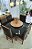 CONJUNTO DE JANTAR MARK 130X130 BLACK - 6 CADEIRAS CANELA MARROM MODELO 18 - Imagem 5