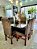 CONJUNTO DE JANTAR MARK 130X130 BLACK - 6 CADEIRAS TABACO MARROM MODELO 18 - Imagem 6