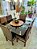 CONJUNTO DE JANTAR MARK 130X130 BLACK - 6 CADEIRAS TABACO MARROM MODELO 18 - Imagem 3