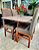 CONJUNTO DE JANTAR MARK 120X090 OFF WHITE - 4 CADEIRAS CANELA CINZA MODELO 18 - Imagem 5