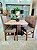CONJUNTO DE JANTAR MARK 120X090 OFF WHITE - 4 CADEIRAS TABACO CINZA MODELO 18 - Imagem 2