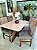 CONJUNTO DE JANTAR MARK 120X090 OFF WHITE - 4 CADEIRAS TABACO CINZA MODELO 18 - Imagem 1
