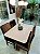 CONJUNTO DE JANTAR MARK 120X090 OFF WHITE - 4 CADEIRAS TABACO MARROM MODELO 18 - Imagem 1