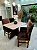 CONJUNTO DE JANTAR MARK 120X090 OFF WHITE - 4 CADEIRAS TABACO MARROM MODELO 18 - Imagem 2