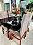 CONJUNTO DE JANTAR MARK 120X090 BLACK - 4 CADEIRAS CANELA CINZA MODELO 18 - Imagem 2