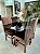 CONJUNTO DE JANTAR MARK 120X090 BLACK -  4 CADEIRAS TABACO MARROM MODELO 18 - Imagem 4