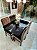 CONJUNTO DE JANTAR MARK 120X090 BLACK -  4 CADEIRAS TABACO MARROM MODELO 18 - Imagem 5