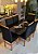 CONJUNTO DE JANTAR MARK 160X090 NOGUEIRA + 6 CADEIRAS MODELO 19 - Imagem 1