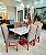 CONJUNTO DE JANTAR MARK 160X090 NOGUEIRA + 6 CADEIRAS MODELO 19 - Imagem 10