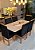 CONJUNTO DE JANTAR MARK 160X090 NOGUEIRA + 6 CADEIRAS MODELO 19 - Imagem 5
