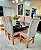 CONJUNTO DE JANTAR MARK 160X090 BLACK - 6 CADEIRAS CANELA CINZA MODELO 19 - Imagem 2