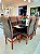 CONJUNTO DE JANTAR MARK 160X090 BLACK - 6 CADEIRAS CANELA MARROM MODELO 19 - Imagem 1
