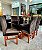 CONJUNTO DE JANTAR MARK 160X090 BLACK - 6 CADEIRAS CANELA MARROM MODELO 19 - Imagem 5