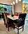 CONJUNTO DE JANTAR MARK 160X090 OFF WHITE - 6 CADEIRAS TABACO MARROM MODELO 19 - Imagem 2